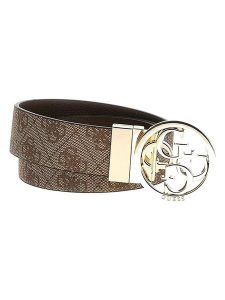 Guess Pasek w kolorze brązowo-beżowym rozmiar: 95. Brązowe paski Guess, z aplikacjami, z materiału. Za 233,33 zł.