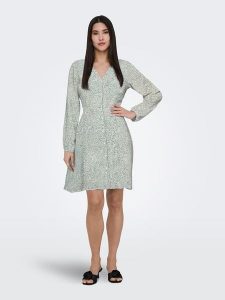 ONLY Sukienka w kolorze miętowo-białym rozmiar: M. Zielone sukienki ONLY, m, bez wzorów, z wiskozy, bez kołnierzyka, bez ramiączek, mini. Za 86,99 zł.