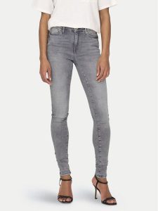 ONLY Jeansy Power 15231450 Szary Skinny Fit. Szare jeansy ONLY, bez wzorów, z bawełny. Za 229,99 zł.