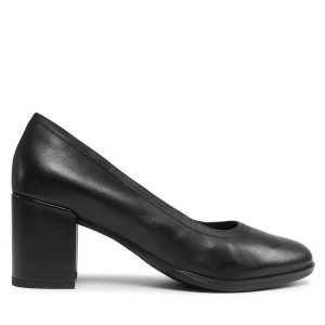 Czółenka Clarks. Czarne czółenka Clarks, bez wzorów, bez obcasa, bez zapięcia. Za 359,99 zł.