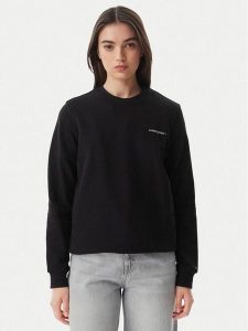 Tommy Jeans Bluza Ess Logo DW0DW22829 Czarny Regular Fit. Czarne bluzy Tommy Jeans, xl, bez wzorów, z bawełny, bez kaptura. Za 329,99 zł.