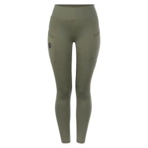 Damskie legginsy jeździeckie z pełną przyczepnością Cavallo Lin. Zielone legginsy CAVALLO, z aplikacjami. Za 391,50 zł.