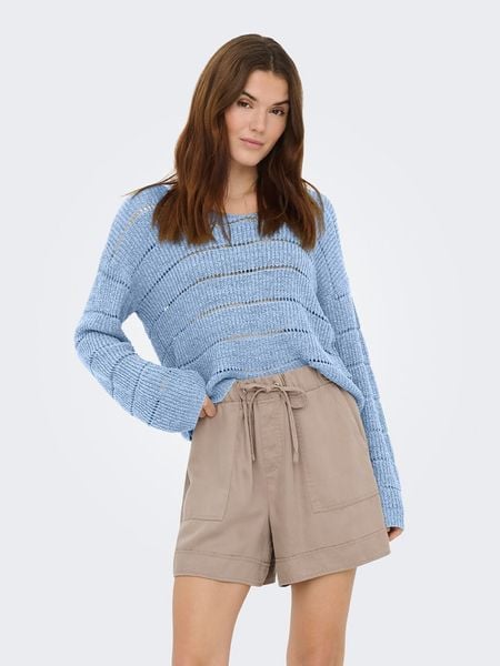 ONLY Sweter w kolorze błękitnym rozmiar: M. Niebieskie swetry oversize ONLY, m, bez wzorów, bez ramiączek. Za 69,91 zł.