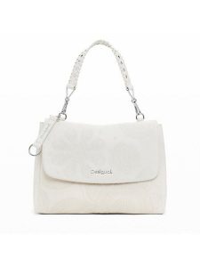 Desigual Torebka Dejavu Posadas 25SAXPAA Écru. Torebki klasyczne Desigual, bez wzorów, ze skóry, bez dodatków. Za 219,99 zł.
