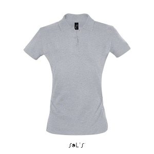 Damska koszulka polo Sol's Perfect. Szare bluzki SOL'S, s, bez wzorów, bez kołnierzyka, bez ramiączek. Za 109,00 zł.