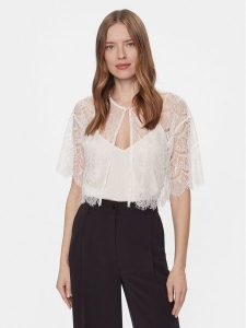 YAS Bluzka Bella 26032279 Biały Regular Fit. Białe bluzki YAS, l, bez wzorów, z syntetyku, bez kołnierzyka, bez ramiączek. Za 199,99 zł.