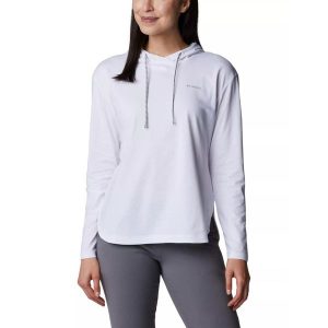 Koszulka sportowa damska Columbia Sun Trek z długim rękawem. Niebieskie swetry klasyczne Columbia, na lato, m, z bawełny, bez kołnierzyka. Za 280,00 zł.