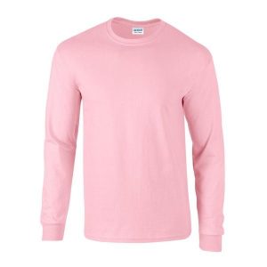 Ultra Bawełniana Koszulka Z Długim Rękawem Unisex Dla Dorosłych. Czerwone bluzki GILDAN, l, bez wzorów, z bawełny, sportowe, bez kołnierzyka, bez ramiączek. Za 60,99 zł.
