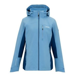 Damska Kurtka Wodoodporna Bosfield. Niebieskie kurtki Regatta, bez wzorów, bez kaptura. Za 387,99 zł.