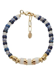 U.S. Polo Assn. Pozłacana bransoletka z lapis lazuli rozmiar: onesize. Niebieskie bransoletki U.S. Polo Assn., z lazurytem, metalowe. Za 140,53 zł.