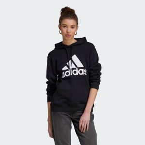 Bluza z kapturem Essentials Big Logo Regular Fleece. Białe bluzy ADIDAS, xs, bez wzorów, z kapturem. Za 222,00 zł.