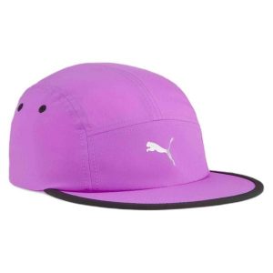 Czapka Puma Ess Running 5 Panel Corcra. Czerwone czapki Puma, bez wzorów, z materiału. Za 149,99 zł.