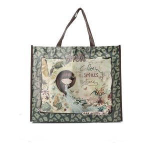 Zielona Stylowa Damska Torba Na Zakupy Anekke. Zielone shopper bag Anekke, bez wzorów, z materiału, bez dodatków. Za 29,99 zł.