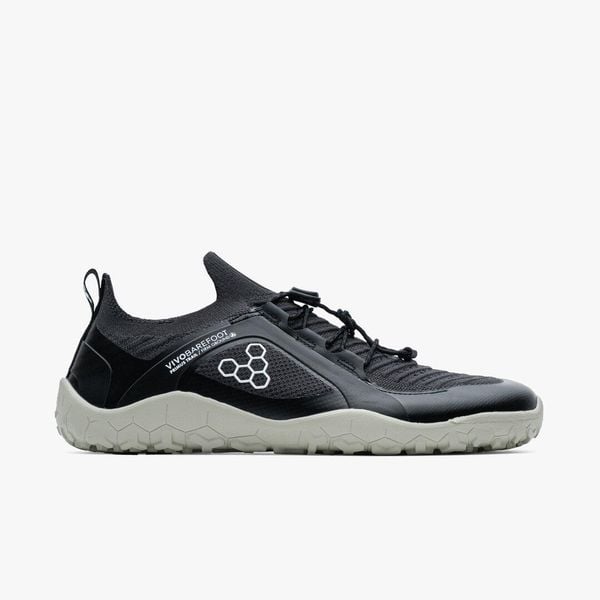Buty turystyczne damskie Vivobarefoot Primus Trail Knit FG. Czarne buty trekkingowe VIVOBAREFOOT, bez zapięcia. Za 705,20 zł.