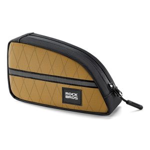 Torba rowerowa na ramę Rockbros 0,8L - Brązowa. Czarne torby podróżne i sportowe ROCKBROS, bez wzorów, z materiału. Za 95,60 zł.