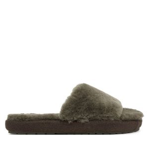 Kapcie EMU Australia. Zielone kapcie EMU Australia, bez wzorów. Za 299,99 zł.