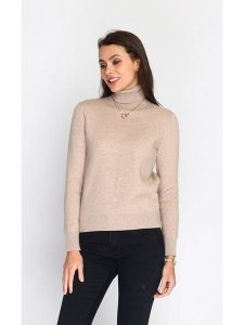 C& Jo Golf w kolorze karmelowym rozmiar: 40. Brązowe golfy C& Jo, bez wzorów, z kaszmiru. Za 166,95 zł.