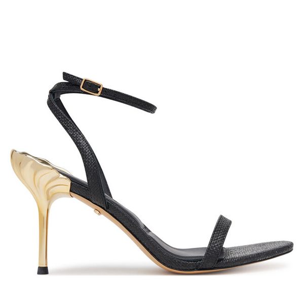 Sandały Aldo. Czarne sandały ALDO, bez wzorów, bez obcasa, na szpilce, bez zapięcia. Za 489,99 zł.