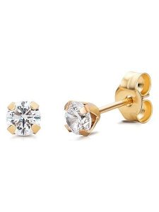 Revoni Złote kolczyki-wkrętki z cyrkoniami rozmiar: onesize. Żółte kolczyki Revoni, z cyrkonią, złote. Za 347,99 zł.