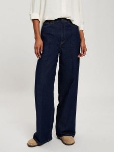 Cross Jeans Dżinsy - Flared fit - w kolorze granatowym rozmiar: 26W/32L. Niebieskie jeansy Cross Jeans, z aplikacjami, z jeansu. Za 114,71 zł.