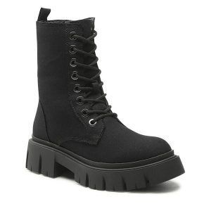 Trapery Jenny Fairy. Czarne buty zimowe Jenny Fairy, bez obcasa, bez zapięcia. Za 89,99 zł.