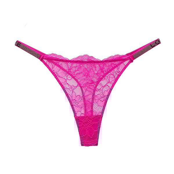 Stringi koronkowe z cyrkoniami na specjalne okazje Lovisa. Białe stringi Intica, z aplikacjami, z koronki. Za 79,00 zł.