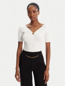Marciano Guess Sweter 5YGR02 5875Z Biały Regular Fit. Białe swetry klasyczne Marciano Guess, xl, z wiskozy, bez kołnierzyka. Za 364,00 zł.