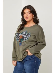 Curvy Lady Sweter w kolorze khaki rozmiar: 44/46. Brązowe swetry oversize Curvy Lady, bez wzorów, bez ramiączek. Za 131,74 zł.