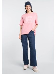 ELBSAND Koszulka "Monja" w kolorze jasnoróżowym rozmiar: XL. Różowe bluzki ELBSAND, xl, bez wzorów, z bawełny, bez kołnierzyka, bez ramiączek. Za 82,99 zł.