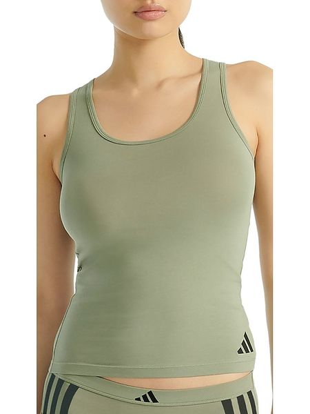 Adidas Top w kolorze zielonym rozmiar: XS. Zielone topy ADIDAS, xs, bez wzorów, bez kołnierzyka, bez ramiączek. Za 65,38 zł.