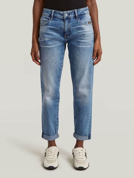 G-Star Dżinsy - Boyfriend fit - w kolorze niebieskim rozmiar: W32/L32. Niebieskie jeansy G-Star, z aplikacjami, ze skóry. Za 229,95 zł.