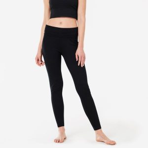 Legginsy Do Jogi Damskie Czarne. Czarne legginsy KIMJALY, bez wzorów, z bawełny. W wyprzedaży za 39,99 zł.