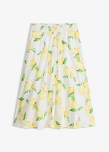 Spódnica midi z czystej bawełny. Białe spódnice bonprix, bez wzorów, z bawełny, maxi. Za 69,99 zł.