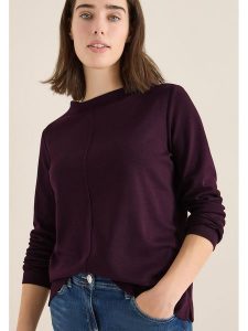 Cecil Koszulka w kolorze fioletowym rozmiar: L. Różowe bluzki Cecil, l, bez wzorów, z bawełny, bez kołnierzyka, bez ramiączek. Za 113,10 zł.