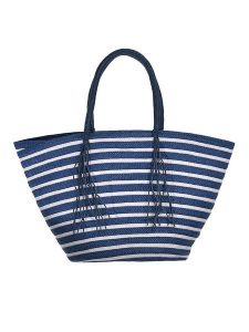 BLE Torebka w kolorze granatowo-białym - 30 x 27 x 17 cm rozmiar: onesize. Białe torebki klasyczne BLE, bez wzorów, z materiału, przez ramię, bez dodatków. Za 46,45 zł.
