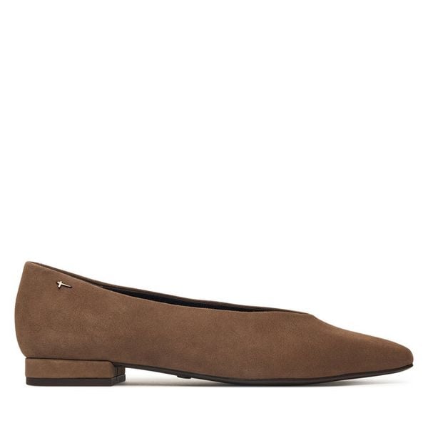 Baleriny Tamaris. Brązowe balerinki Tamaris, bez wzorów, bez obcasa, bez zapięcia. Za 324,99 zł.