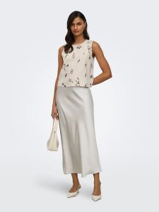 ONLY Spódnica w kolorze jasnoszarym rozmiar: M. Szare spódnice ONLY, na co dzień, m, bez wzorów, maxi. Za 86,99 zł.