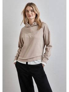 Street One Bluza w kolorze beżowym rozmiar: 42. Brązowe bluzy Street One, z aplikacjami, z kapturem. Za 109,78 zł.