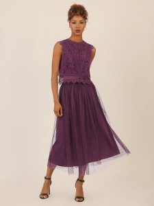 APART Spódnica tiulowa w kolorze fioletowym rozmiar: 34. Różowe spódnice Apart, bez wzorów, z tiulu, maxi. Za 252,99 zł.