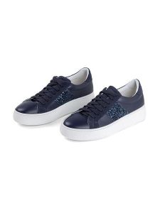 Anna Morellini Skórzane sneakersy "Luiglia" w kolorze granatowym rozmiar: 39. Niebieskie trampki Anna Morellini, bez wzorów, bez zapięcia. Za 381,45 zł.