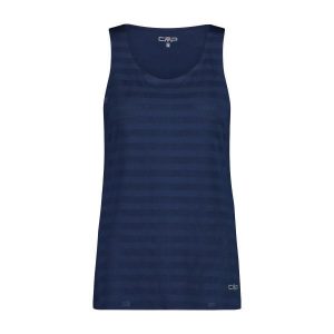 Damski tank top CMP. Niebieskie topy CMP, bez wzorów, sportowe, bez kołnierzyka, bez ramiączek. Za 197,05 zł.