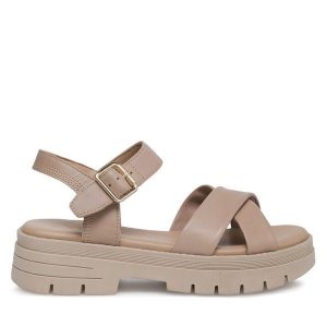 Sandały Lasocki. Brązowe sandały Lasocki, bez wzorów, bez obcasa, na płaskiej podeszwie, bez zapięcia. Za 169,99 zł.