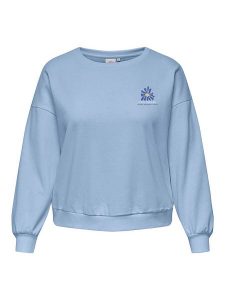 ONLY Carmakoma Bluza w kolorze błękitnym rozmiar: L-50/52. Niebieskie bluzy Only Carmakoma, l, bez wzorów, bez kaptura. Za 87,81 zł.