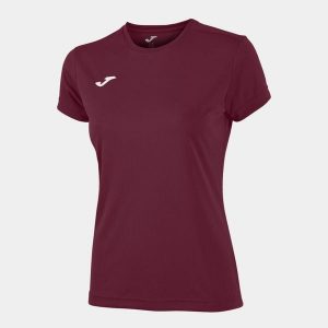 Koszulka do biegania damska Joma Combi z krótkim rękawem. Brązowe bluzki JOMA, xs, bez wzorów, sportowe, bez kołnierzyka, bez ramiączek. Za 59,99 zł.