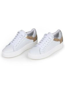 Anna Morellini Skórzane sneakersy "Antilina" w kolorze biało-beżowym rozmiar: 36. Białe trampki Anna Morellini, bez wzorów, bez zapięcia. Za 294,28 zł.