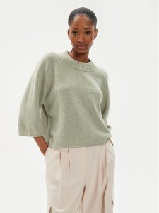 DAY BIRGER ÉT MIKKELSEN Sweter Cammie DAY65243324 Zielony Relaxed Fit. Zielone swetry klasyczne DAY Birger et Mikkelsen, m, z wełny, bez kołnierzyka. Za 569,99 zł.