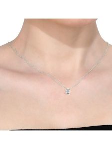 Diamant Vendôme Złoty naszyjnik z diamentami - dł. 40 cm rozmiar: onesize. Szare naszyjniki Diamant Vendôme, z diamentem, srebrne. Za 717,99 zł.