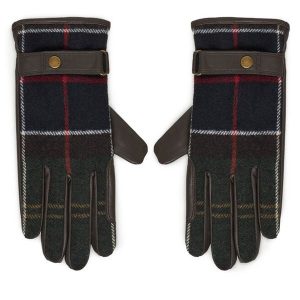 Rękawiczki Damskie Barbour. Zielone rękawiczki Barbour, bez wzorów. Za 379,99 zł.