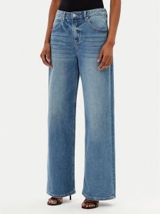 MET Jeansy NOS CHLOE T4L736 Niebieski Wide Leg. Niebieskie jeansy MET, bez wzorów, z jeansu. Za 309,99 zł.