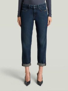 G-Star Dżinsy - Boyfriend fit - w kolorze granatowym rozmiar: W29/L32. Niebieskie jeansy G-Star, z aplikacjami, z podwyższonym stanem. Za 299,95 zł.